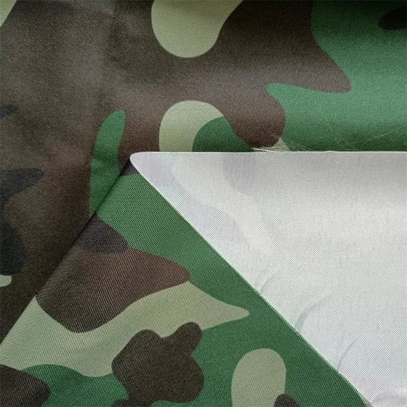 Polyester Camouflage Printed Coated Oxford Fabrics for Tent Bags Cloth